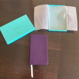 Tiffany & Co leather notebook - pocket journal.